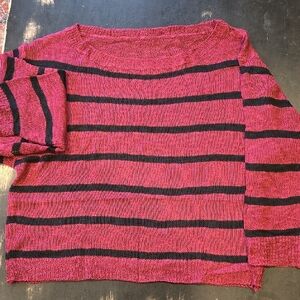 Striped Purple and Black Sweater